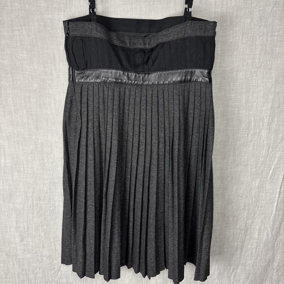 Dolce Gabbana Pleated Silk Wool Blend Dress, Gray Black, 40 - Picture 5 of 13